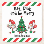 Weihnachtspickleball  rechteckiger pappuntersetzer (Vorderseite)