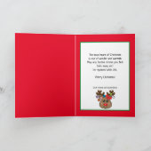 Weihnachtspickleball Rentier gefaltet Karte (Innenseite)