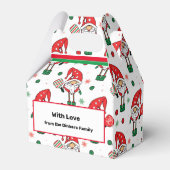 Weihnachtspickleball Santa Gable Favor Box Geschenkschachtel (Rückseite)