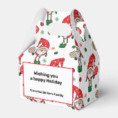 Weihnachtspickleball Santa Gable Geschenkschachtel (Rückseite)