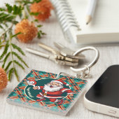🎅 Weihnachtspickleball Schlüsselanhänger (Vorderseite rechts)
