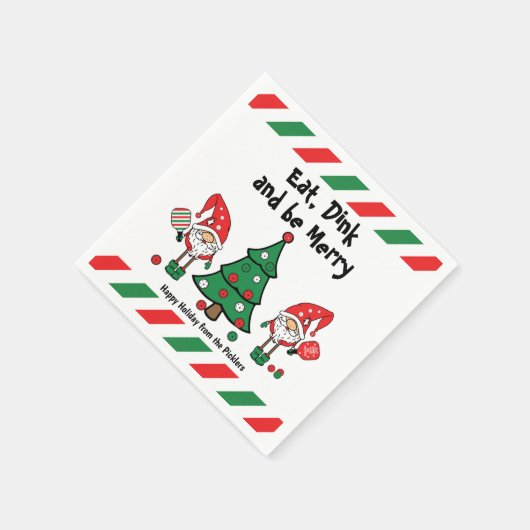 Weihnachtspickleball Serviette (Ecke)