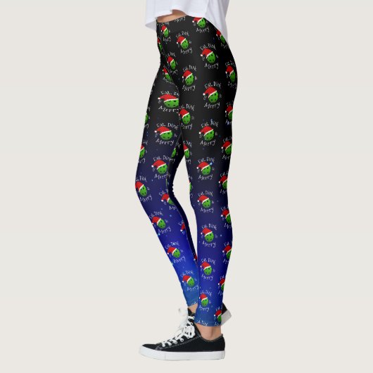 Weihnachtspickleball-Sprichwort Leggings (Links)