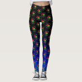 Weihnachtspickleball-Sprichwort Leggings (Vorderseite)