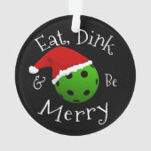 Weihnachtspickleball-Sprichwort Ornament (Rückseite)