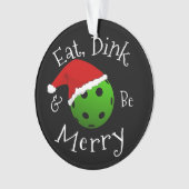 Weihnachtspickleball-Sprichwort Ornament (Vorderseite)