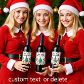 Weihnachtspickleball Weinetikett