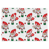 Weihnachtspicklebmuster große Geschenktasche Große Geschenktüte (Rückseite)