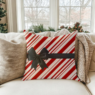 Weihnachtspillow mit Streifen und Schleife Kissen