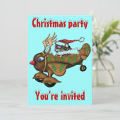 Weihnachtspilotin Weihnachtskarte Weihnachtskarte  Einladung (Stehend Vorderseite)