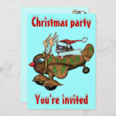 Weihnachtspilotin Weihnachtskarte Weihnachtskarte  Einladung (Vorne/Hinten)