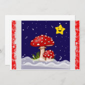 Weihnachtspilze Einladung (Vorne/Hinten)