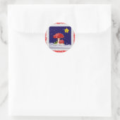 Weihnachtspilze Runder Aufkleber (Tasche)