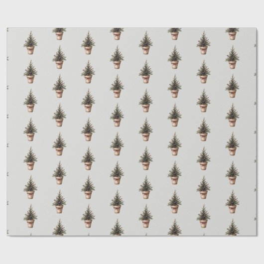 Weihnachtspinecone Baum rustikale Feiertage Gewohn Geschenkpapier (Flach)