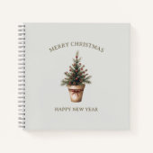 Weihnachtspinecone Baum rustikale Feiertage Gewohn Notizblock (Vorderseite)