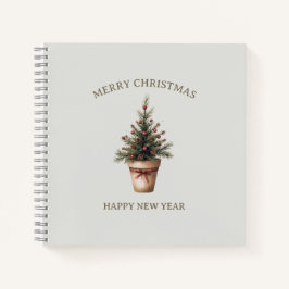 Weihnachtspinecone Baum rustikale Feiertage Gewohn Notizblock