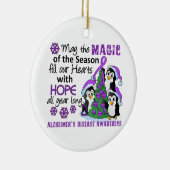 WeihnachtsPinguin-Alzheimerkrankheit Keramikornament (Rechts)