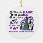 WeihnachtsPinguin-Alzheimerkrankheit Keramikornament (Hinten)