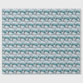 Weihnachtspinguin auf einem Eisberg Geschenkpapier (Flach)