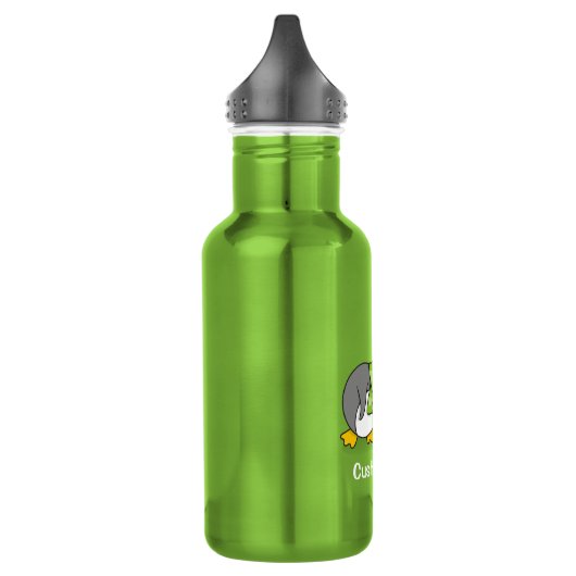 Weihnachtspinguin bekommt eine Schneeball Edelstahlflasche (Links)