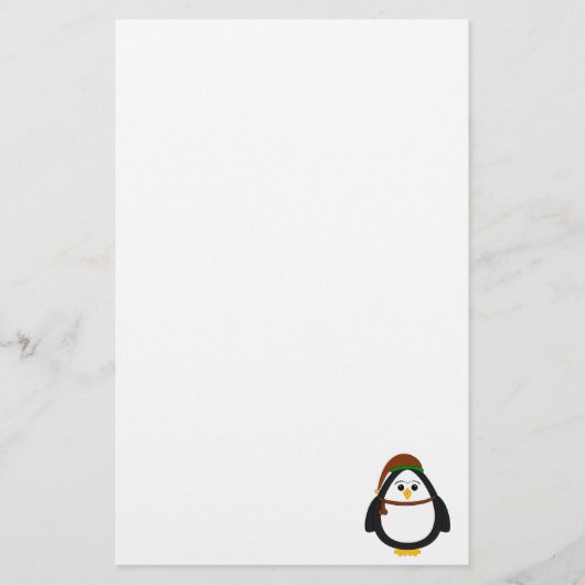 Weihnachtspinguin Briefpapier (Vorderseite)