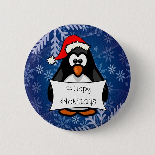 WeihnachtsPinguin Button (Vorderseite)