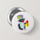Weihnachtspinguin Button (Vorne & Hinten)