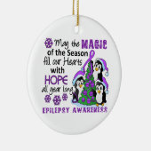 WeihnachtsPinguin-Epilepsie Keramikornament (Rechts)