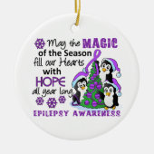 WeihnachtsPinguin-Epilepsie Keramikornament (Vorne)