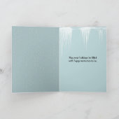 Weihnachtspinguin-Familie mit Kind Karte (Innenseite)