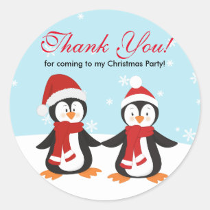 WeihnachtsPinguin-Feiertag danken Ihnen Aufkleber