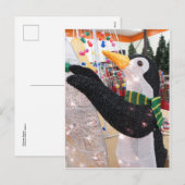 Weihnachtspinguin Feiertagspostkarte (Vorne/Hinten)