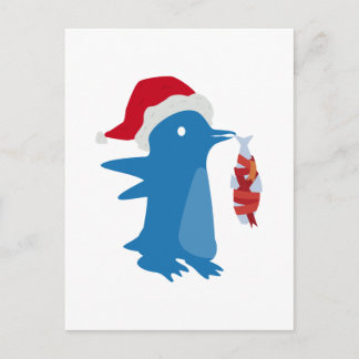 Weihnachtspinguin Feiertagspostkarte
