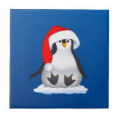 Weihnachtspinguin Fliese (Vorderseite)