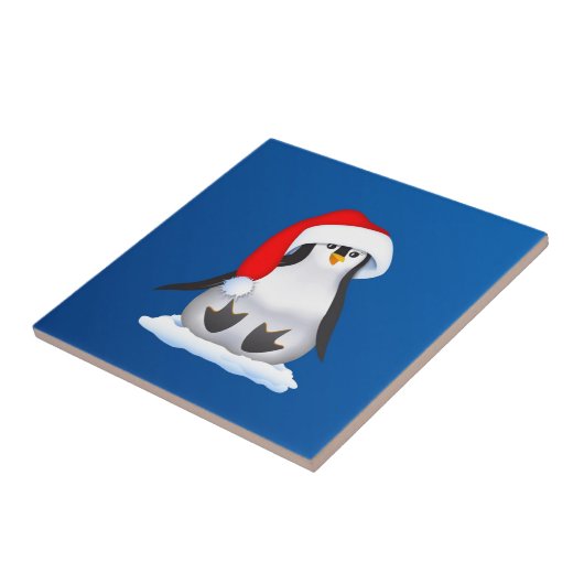 Weihnachtspinguin Fliese (Seite)