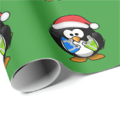 WeihnachtsPinguin Geschenkpapier (Rolleneckpunkt)