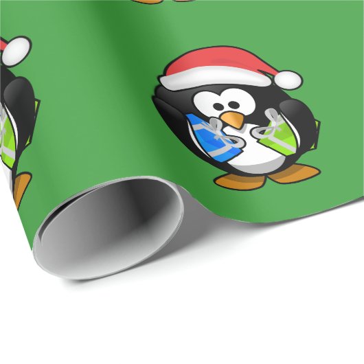 WeihnachtsPinguin Geschenkpapier (Rolleneckpunkt)