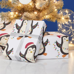 Weihnachtspinguin Geschenkpapier