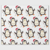 Weihnachtspinguin Geschenkpapier (Flach)