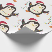 Weihnachtspinguin Geschenkpapier (Ecke)