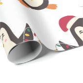 Weihnachtspinguin Geschenkpapier (Rolleneckpunkt)