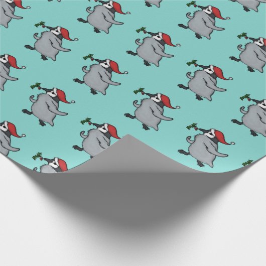 WeihnachtsPinguin Geschenkpapier (Ecke)