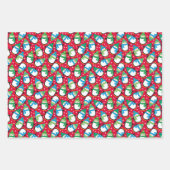 Weihnachtspinguin Geschenkpapier Set (Vorderseite)