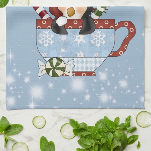 WeihnachtsPinguin-Geschirrtuch Geschirrtuch (Gefaltet)