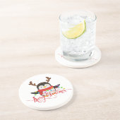 Weihnachtspinguin Getränkeuntersetzer (Seite)