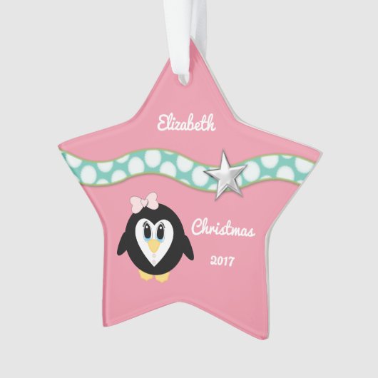 Weihnachtspinguin Grandtochter Ornament (Vorderseite)