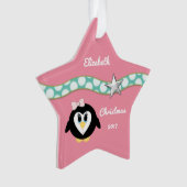 Weihnachtspinguin Grandtochter Ornament (Vorderseite)