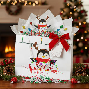 Weihnachtspinguin   große geschenktüte