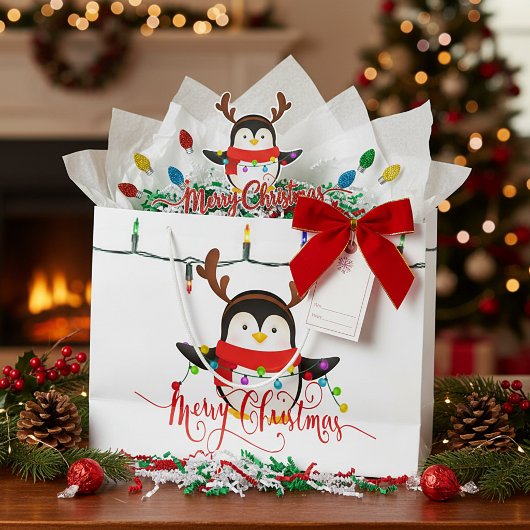 Weihnachtspinguin Große Geschenktüte