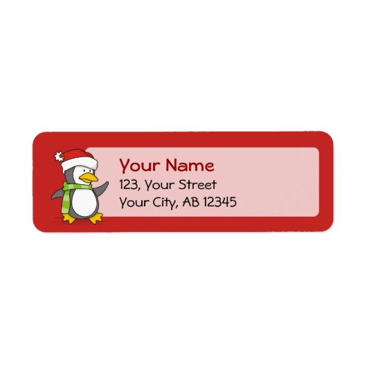 Weihnachtspinguin im Schnee (Vorne)